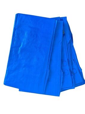 Set of 4 IKEA FRAKTA Large Blue Reusable Bags Laundry Tote Grocery | NWT